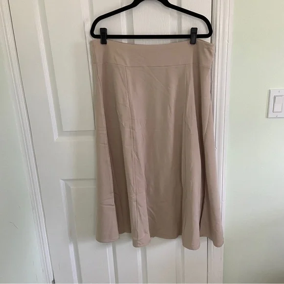 Appleseed's Everyday Knit Long Skirt Light Taupe XL New - Picture 2 of 7